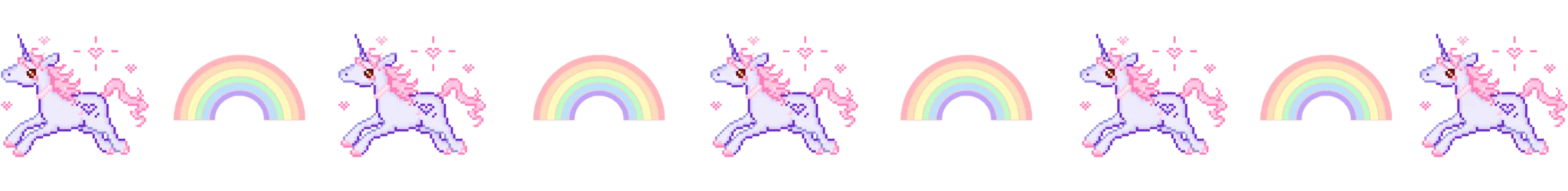 Divider Line Unicorn Pastel Sticker By Evəlyn Divider Line Unicorn Pastel Sticker By Evəlyn