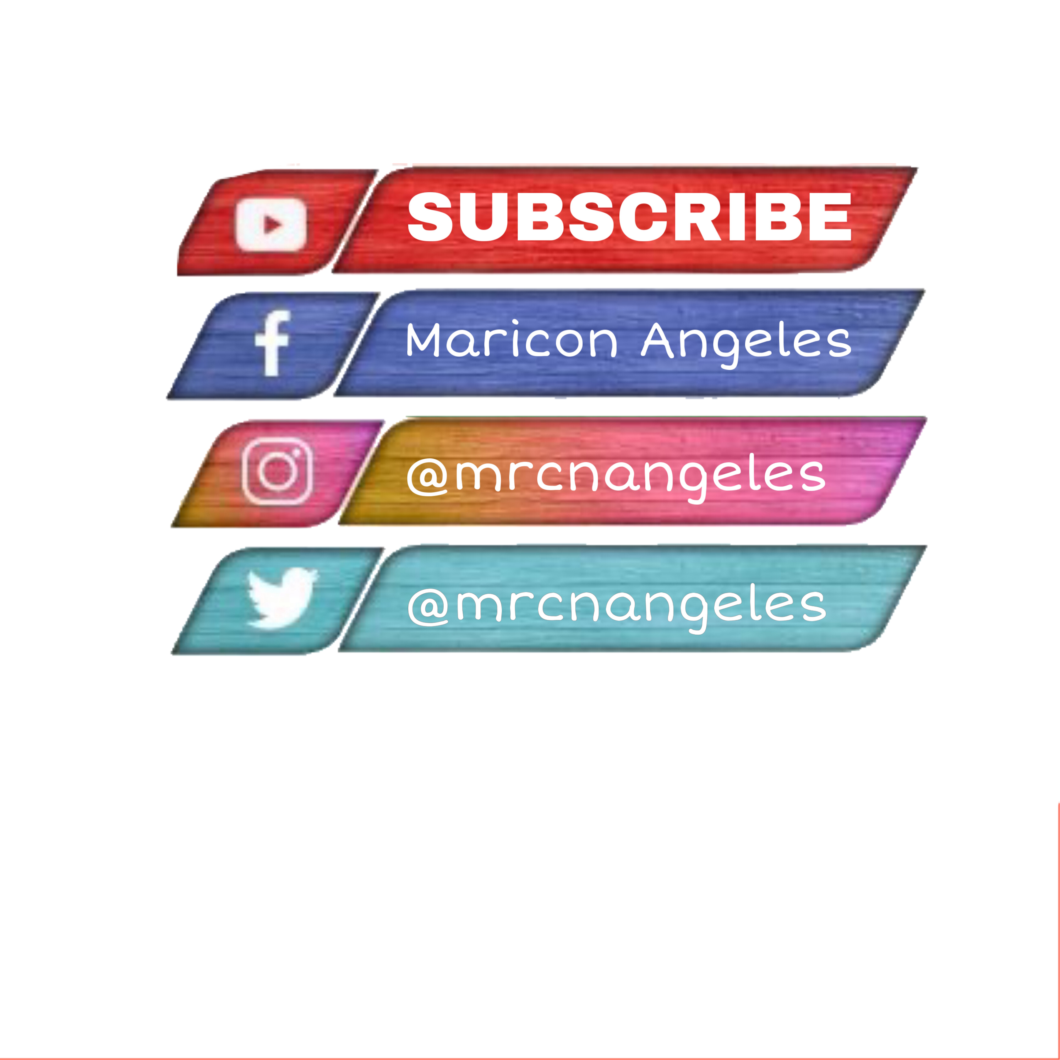 Facebook Youtube Twitter Sticker By Maricon Angeles