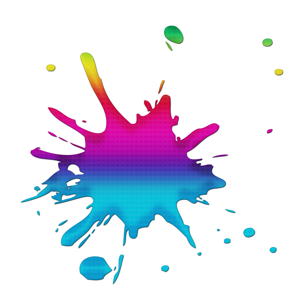 paint splatter splash neon rainbow sticker by @rdayberry.