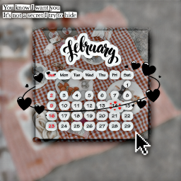 freetoedit february februarycalendar valentinesday calendar srcfebruarycalendar