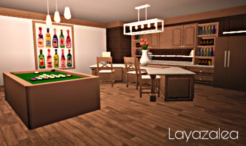 Bloxburg Roblox Pool Table And Bar Image By Lauren