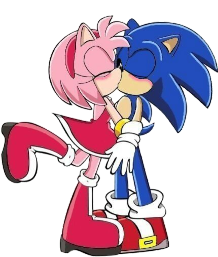 This visual is about sonicthehedgehog amyrose sonamy kissing freetoedit #so...