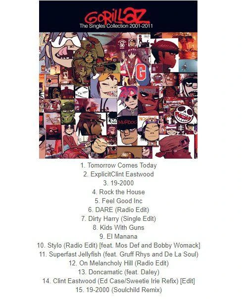 Gorillaz The Singles Collection Image By Marielfqto Gorillaz The Singles Collection Image By Marielfqto