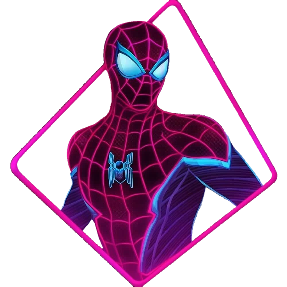 marvel spiderman neon boy super sticker by @battousaii