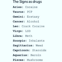 zodiac drugs astrological horoscope