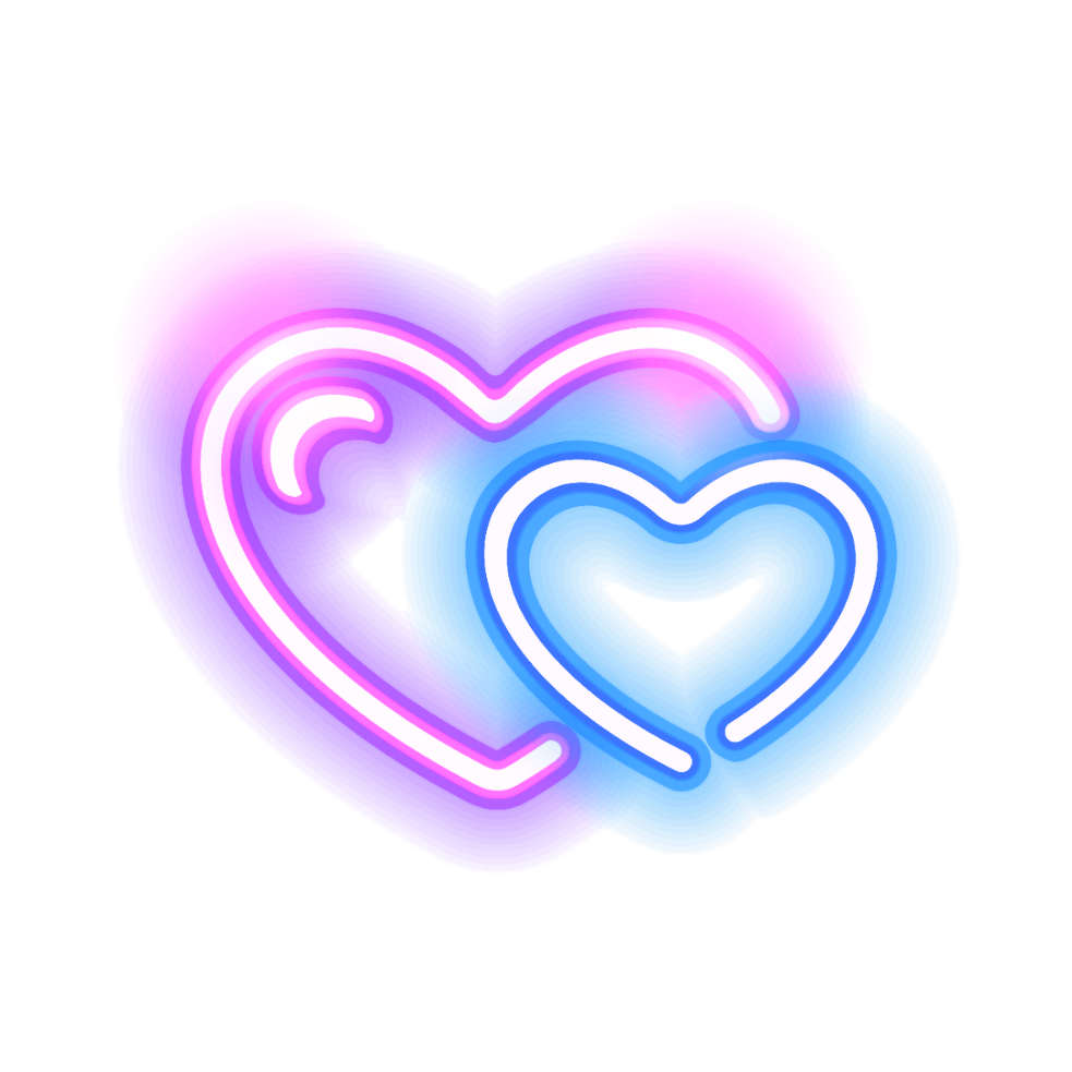 Heart Love Neon Glowing Neonlight Sticker By @agdemoss80