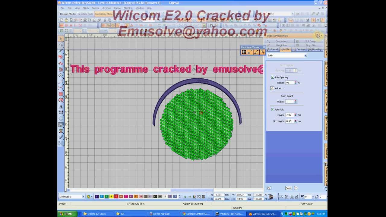 wilcom embroidery studio e2 minimize connectors
