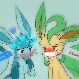 freetoedit glaceon leafeon glaceonxleafeon leafeonxglaceon