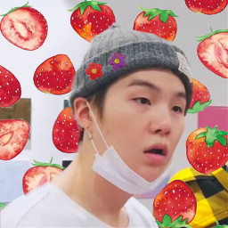 strawberries btssuga icon freetoedit