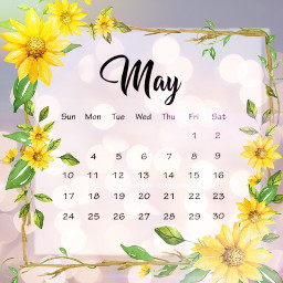freetoedit calendar sunflower may maycalendar