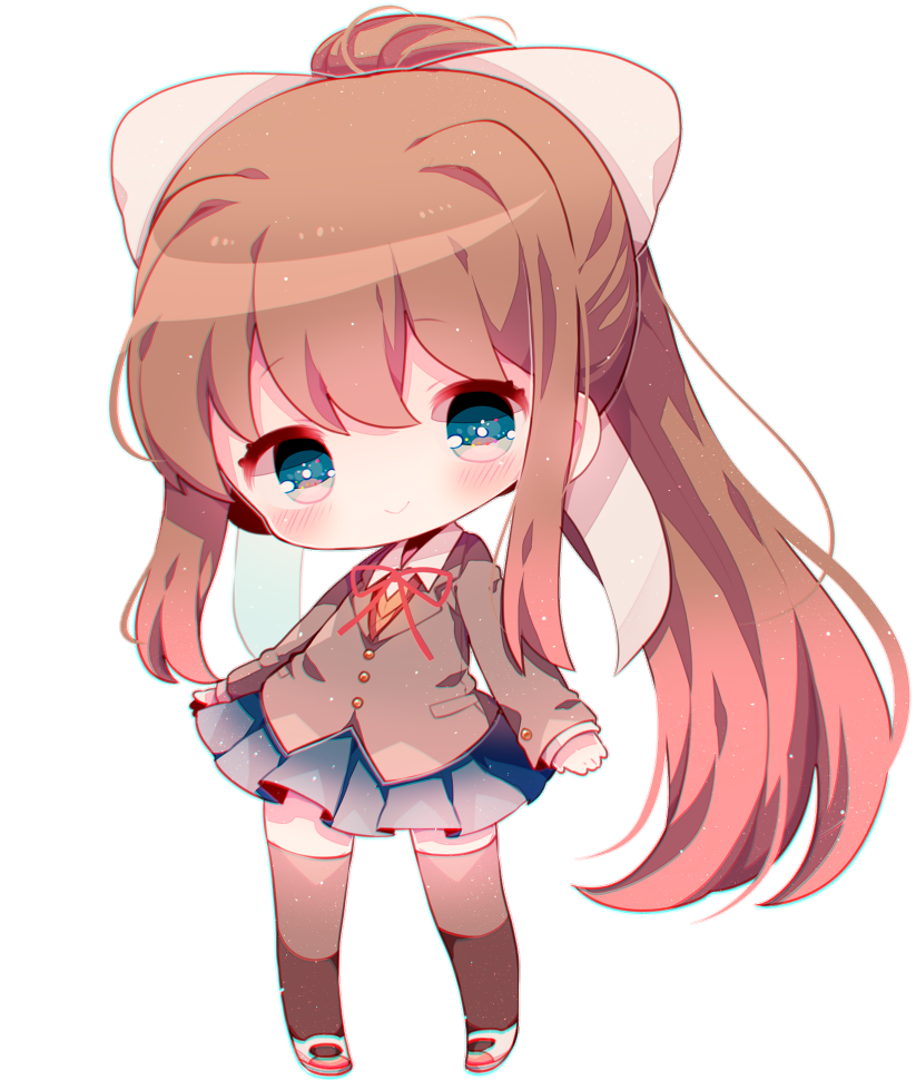 freetoedit monika ddlc sticker by @tailsdollfa.