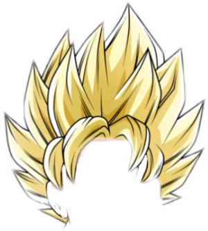 ssj freetoedit #ssj hair sticker by @yellowbedrckinfinity