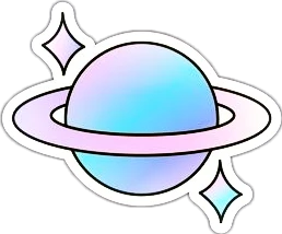 Tape Space Aesthetic Planet Galaxy Sticker By Imran