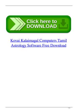 tamil jathagam software free download