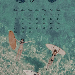 freetoedit calendar calendar2020 june beach srcjunecalendar junecalendar #summertime