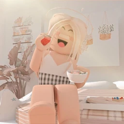 Cute Peach Aesthetic Roblox Girl Pictures