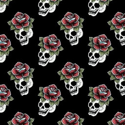 freetoedit skulls rose wallpaper