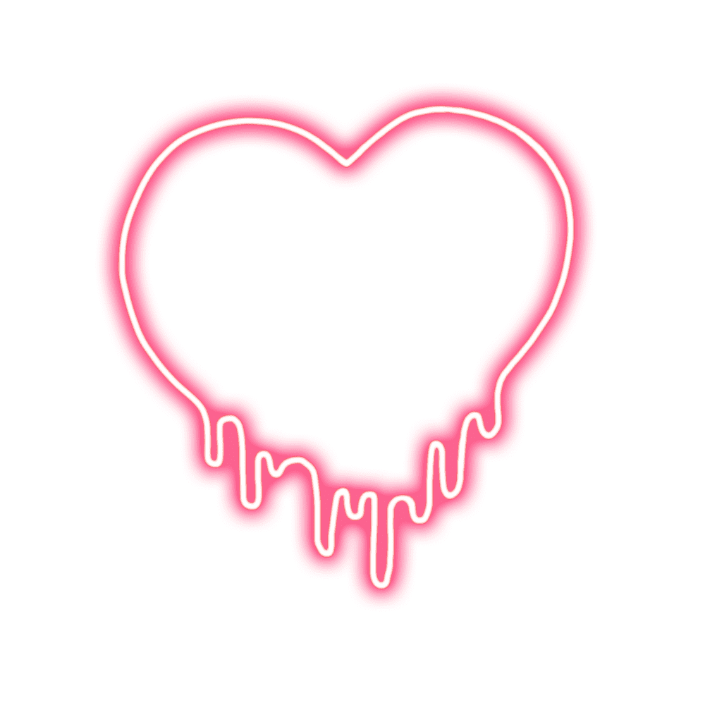 freetoedit neon glow heart sticker by @kittiekat1011