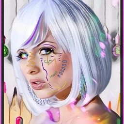 facepaint colourful colours fxeffects picsartgold artisticeffect magiceffects myedit face woman girl lady chica rainbowcolours freetoedit srcdoodlemask doodlemask