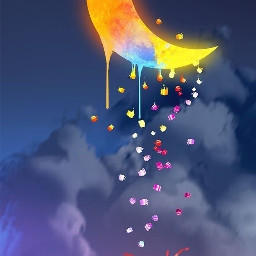 freetoedit moon colorful night