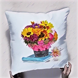 art oilpainting flowers pillow ircdesignapillow freetoedit