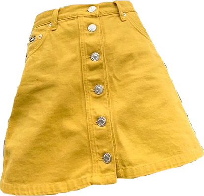 denimskirt skirt yellowskirt sticker by @alyssamakestickers