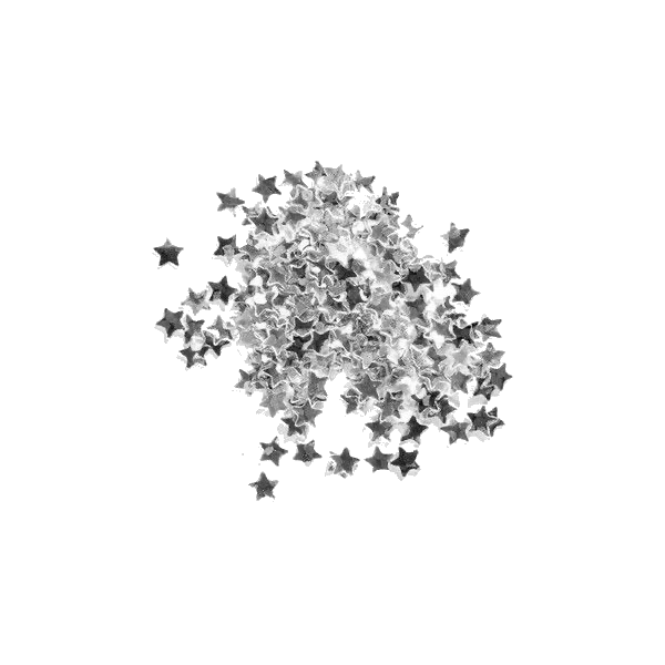 glitter silver stars pile sticker by @lilylovestay