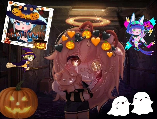 Gacha Club Halloween Party Edit Challenge on Picsart