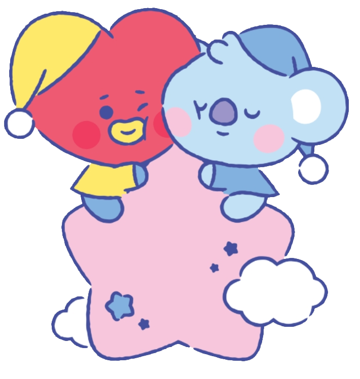 bt21 tata koya baby sleepy sweetdream sticker by @bt21-lover