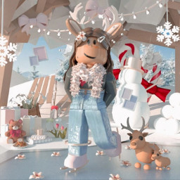 roblox robloxgfx robloxedit robloxcharacter robloxgirl girl gfx edit character aesthetic white cute winter christmas december