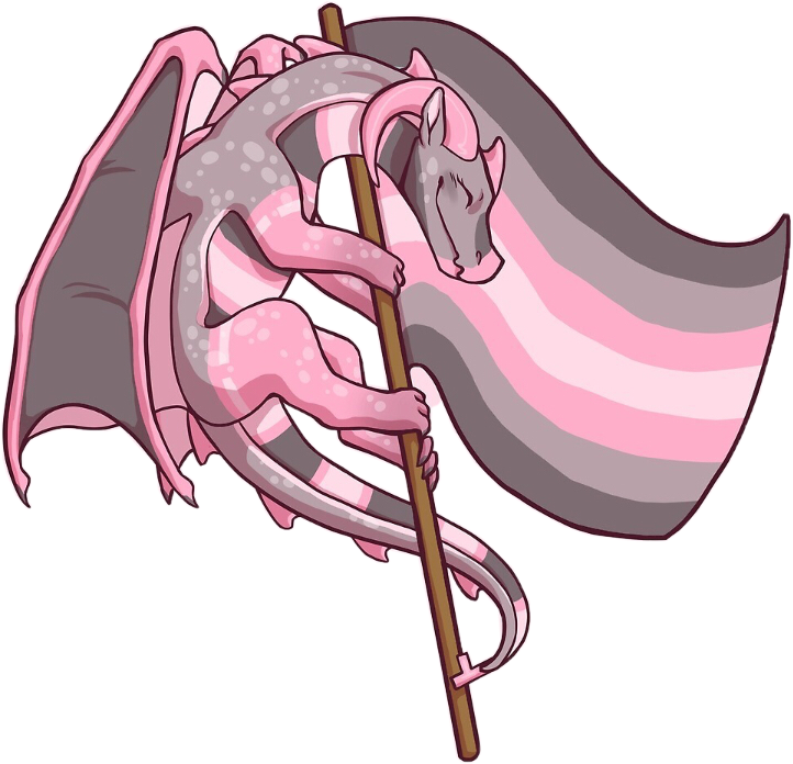 demigirl dragon lgbtq freetoedit sticker by @-_siren_head-_