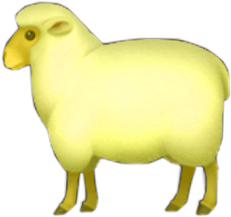 sheep lamb yellow emoji animal freetoedit