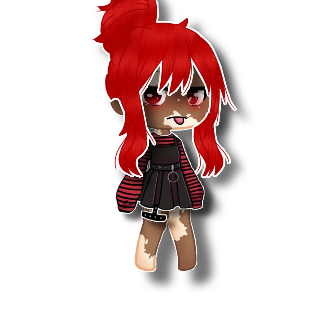 freetoedit red black roupa sticker by @gacha_edit_aline