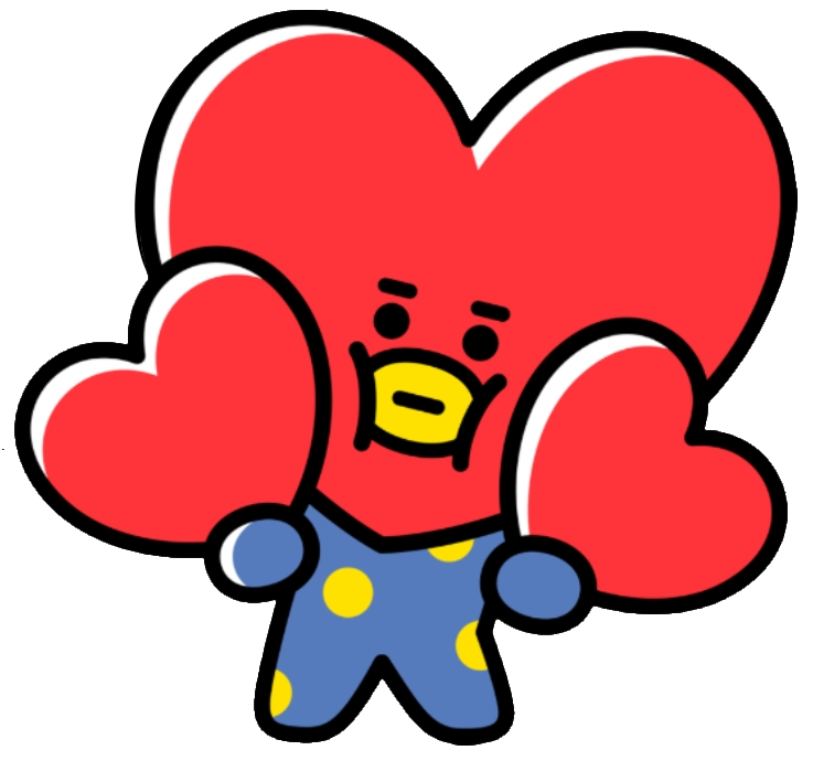 bt21 tata love heart freetoedit #bt21 sticker by @bt21-lover