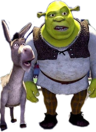 shraesthetic shrek donkey sticker by @shraesthetic