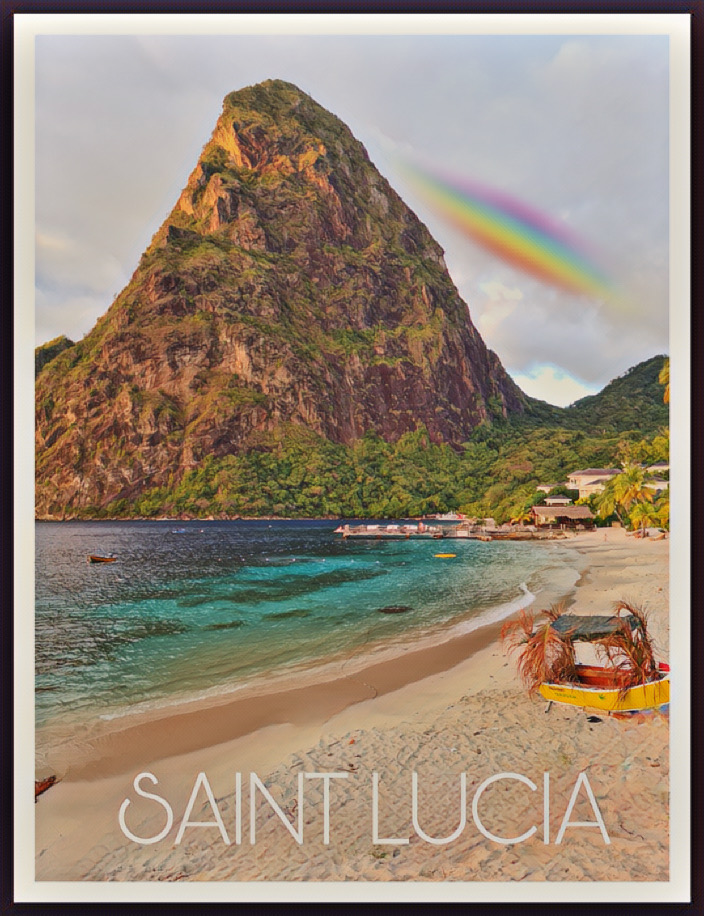 Vintage Escape Posters! #saintucia #vintageposter #retro #escape #decor #seetheworld #travel 