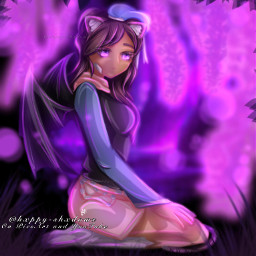 gachaedit gachaclub edit edits cute pretty s garden forest pink purple wings cat lake pond magic magical grass