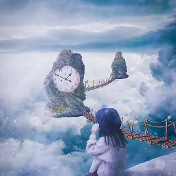 dreams time clouds sky girl earth watch realpeople high freetoedit