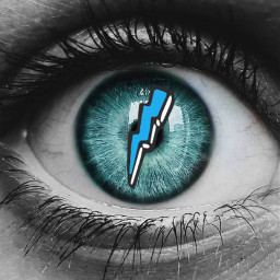 blue eye blueeye lightning lightingbolts cool freetoedit