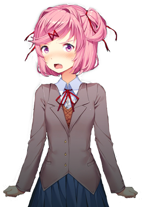 natsuki dokidoki sticker by @poppydreams10