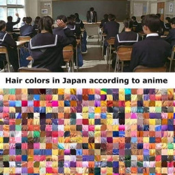 anime japan hair natural japanese
