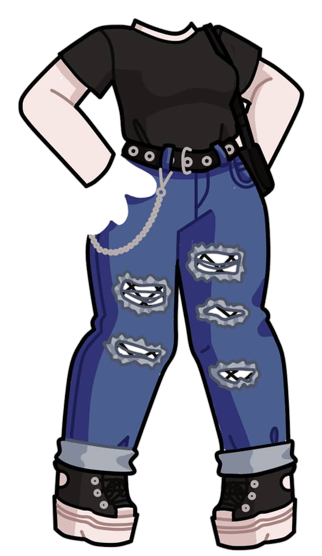 Gacha Ropa Cabeza Pelo Gachalife Sticker By mitzusuki01