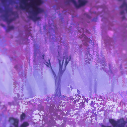 freetoedit background purplebackground forrest forest trees unicorn purpleaesthetic purpleforest