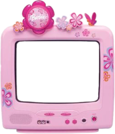pink barbie y2k frame flower tv 2000s sticker by @ifi_jdid