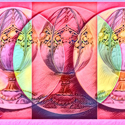 beautiful flowing art design easter egg plate teal aqua pink purple red freetoedit ircdesigntheeasteregg designtheeasteregg