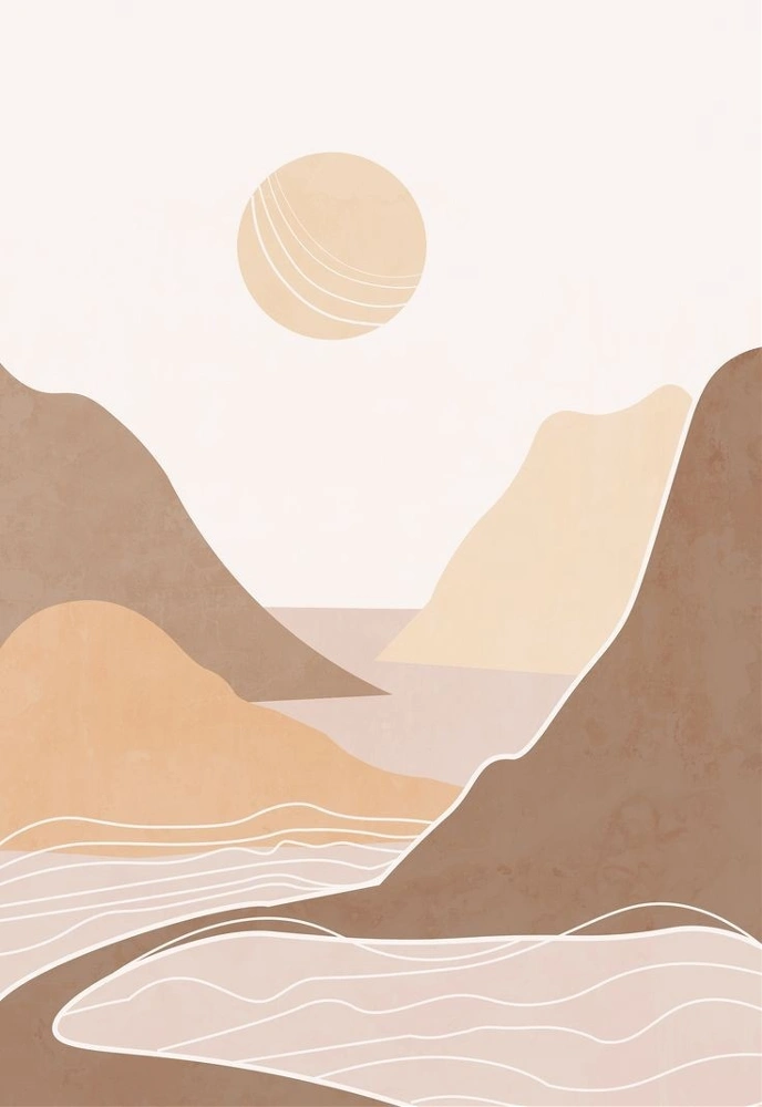 beige mountain illustration #mountains