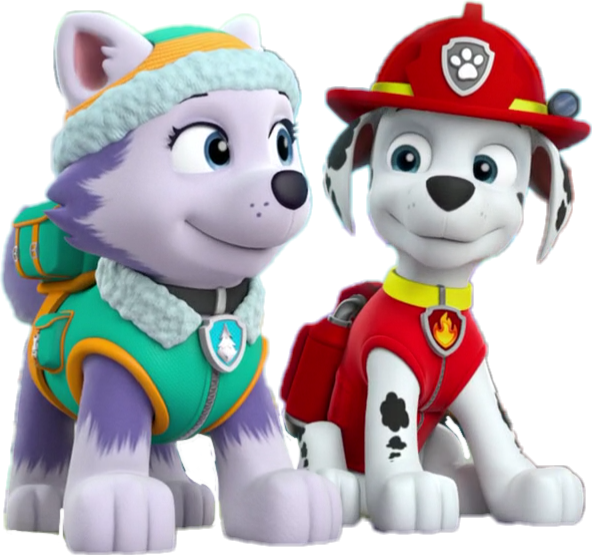 pawpatrol marshall everest evershall sticker by @taniyaa_03