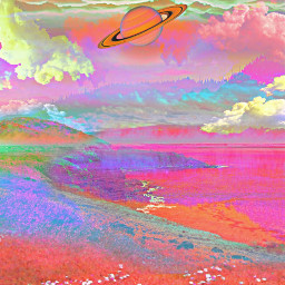 landscape trippy mars space otherworld openyourmind psychedelics hippy collageartist collageco collageexpo create tumblr inspire freetoedit