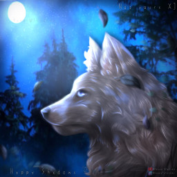 aesthetic edit edits cute pretty s wolf greek name mythology moon trees forest glow stars light dark blue eyes leaves