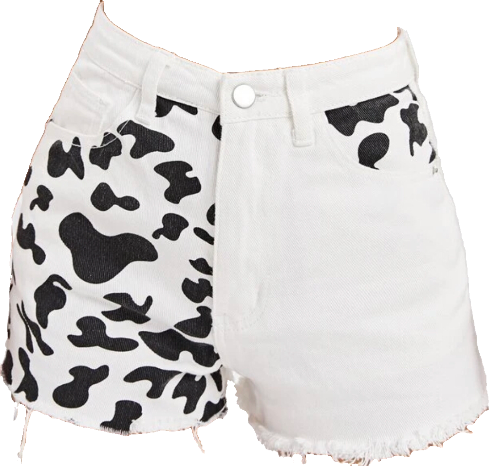cowprint shorts clothing clothes sticker by @vi0letstorm